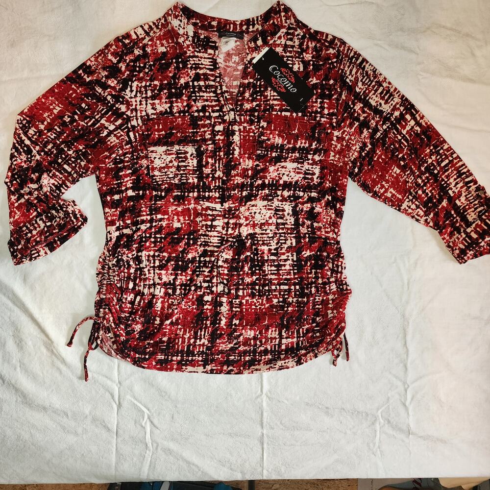 COCOMO Woman's Top-3/4 Sleeve-1X NWT